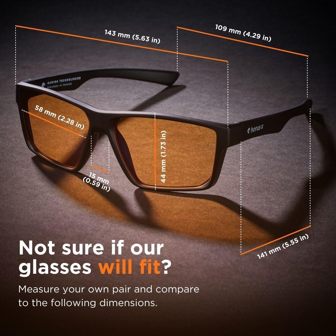 Horus X Horus X Gaming Glasses Blue Light Blocking Computer Screen Glasses | Anti Fatigue & Eyestrain | ONE Amber