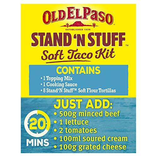Old El Paso Old El Paso Stand \'N\' Stuff Extra Mild Super Tasty Soft Taco Kit 329g (Pack of 4)