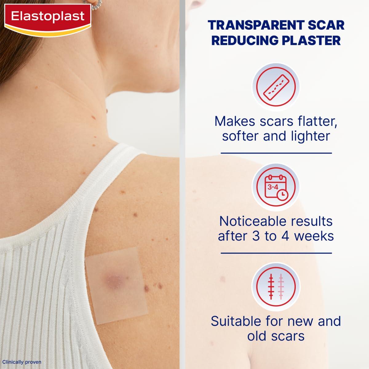Elastoplast Elastoplast Scar Reducer Plasters (21 Plasters), Quick and Convenient Scar Cover Up Treatment, Scar Sheets to Reduce Visibility of Scars, Scar Plaster Pack for Quick Results, Strong Adhesion Tape