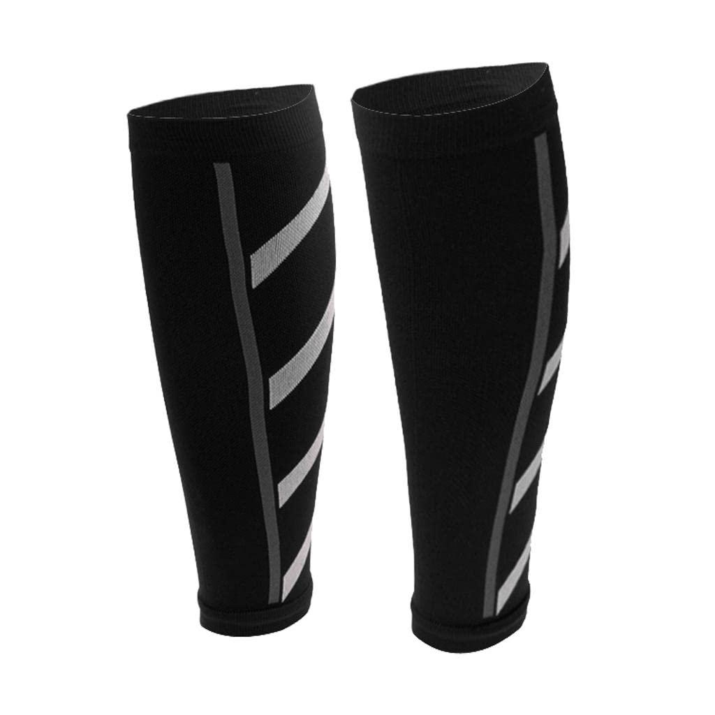 Generic Compression Leg Sleeves - Protect and Support Shins and Wrists, Black-Black