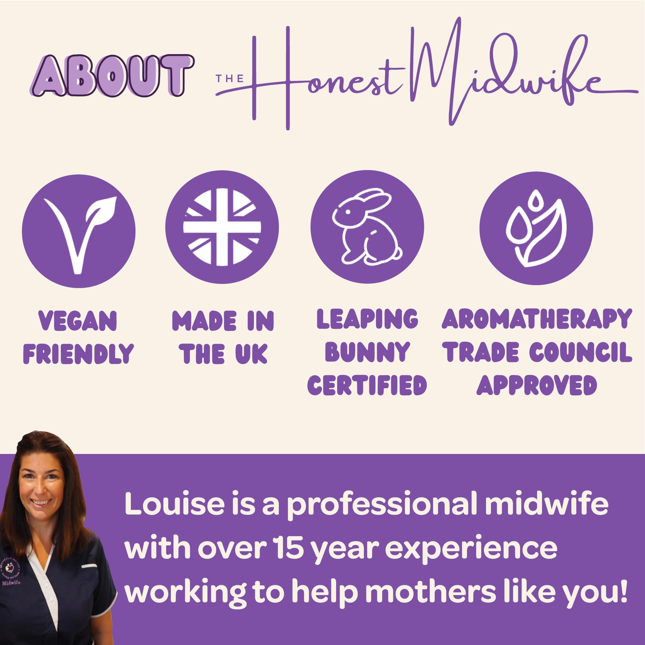 The Honest Midwife The Honest Midwife Perineal Massage Oil 50ml Reduce Tears & Trauma in Pregnancy 100% Natural Vegan Cruelty-Free Plant-Based Oils: Grape Seed, Jojoba & Avocado Oil + Vitamin E