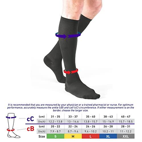 Neo-G Neo G Therapeutic Compression Socks Men 20-30 mmhg knee high - for spider or varicose veins, swollen legs, feet, ankles, treating mild edema. Mens compression socks for swelling - Black - M