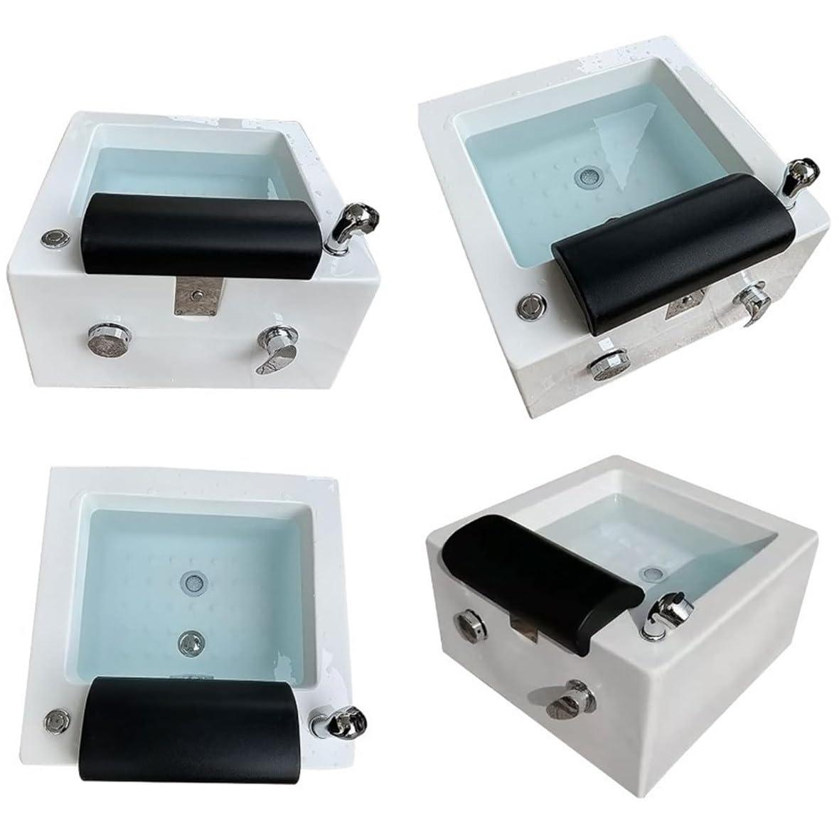 Generic Portable Pedicure Foot Spa Bathtub with Acrylic Chair - Relaxing Feet Spa Tub for Home and Salon Use - Shower Wash & Massage Features