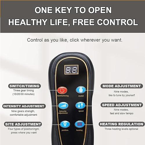FreshCart Basics Massage Chair Back Pad,Massage Mat Full Body Back Massagers with Heat 20 Heads Vibrating Massage Mattress Pad, Electric Heated for Back Lumbar Leg Relief