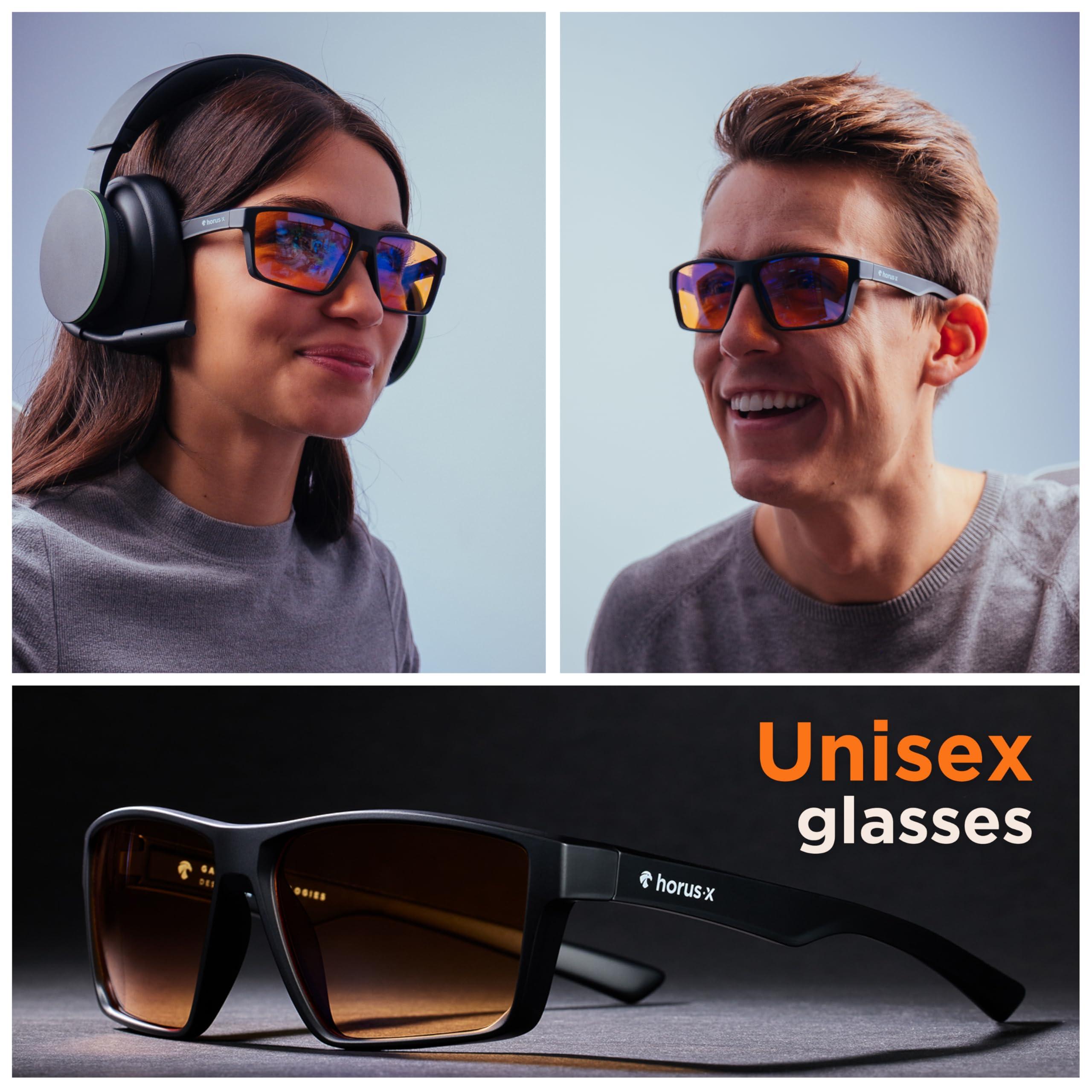 Horus X Horus X Gaming Glasses Blue Light Blocking Computer Screen Glasses | Anti Fatigue & Eyestrain | ONE Amber