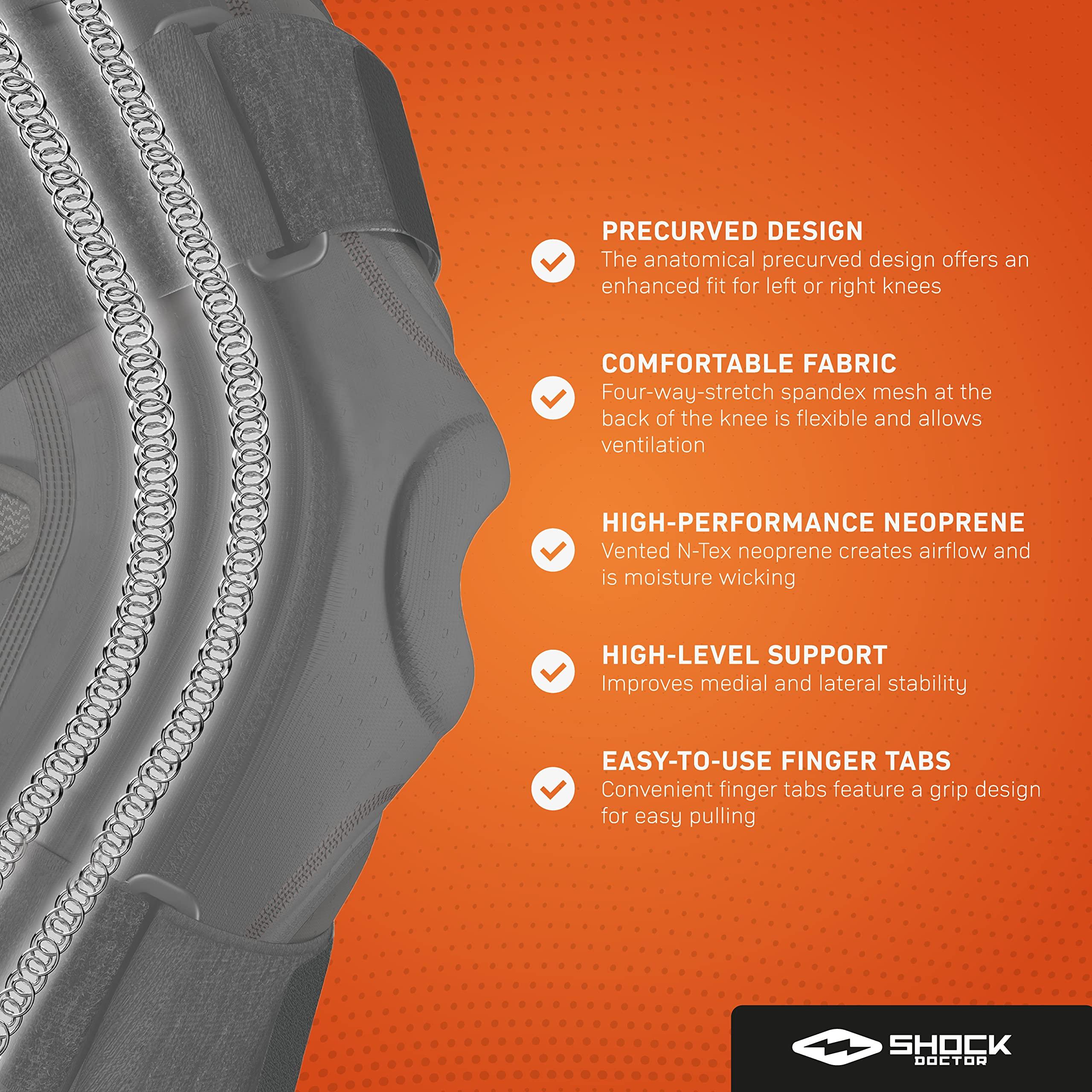 Shock Doctor Shock Doctor - Meniscus and Ligament Knee Brace - M - Sports Knee Brace - Knee Protection - Prevents Injuries and Relieves Pain - Secure Support - Crossfit Knee Braces - (870)