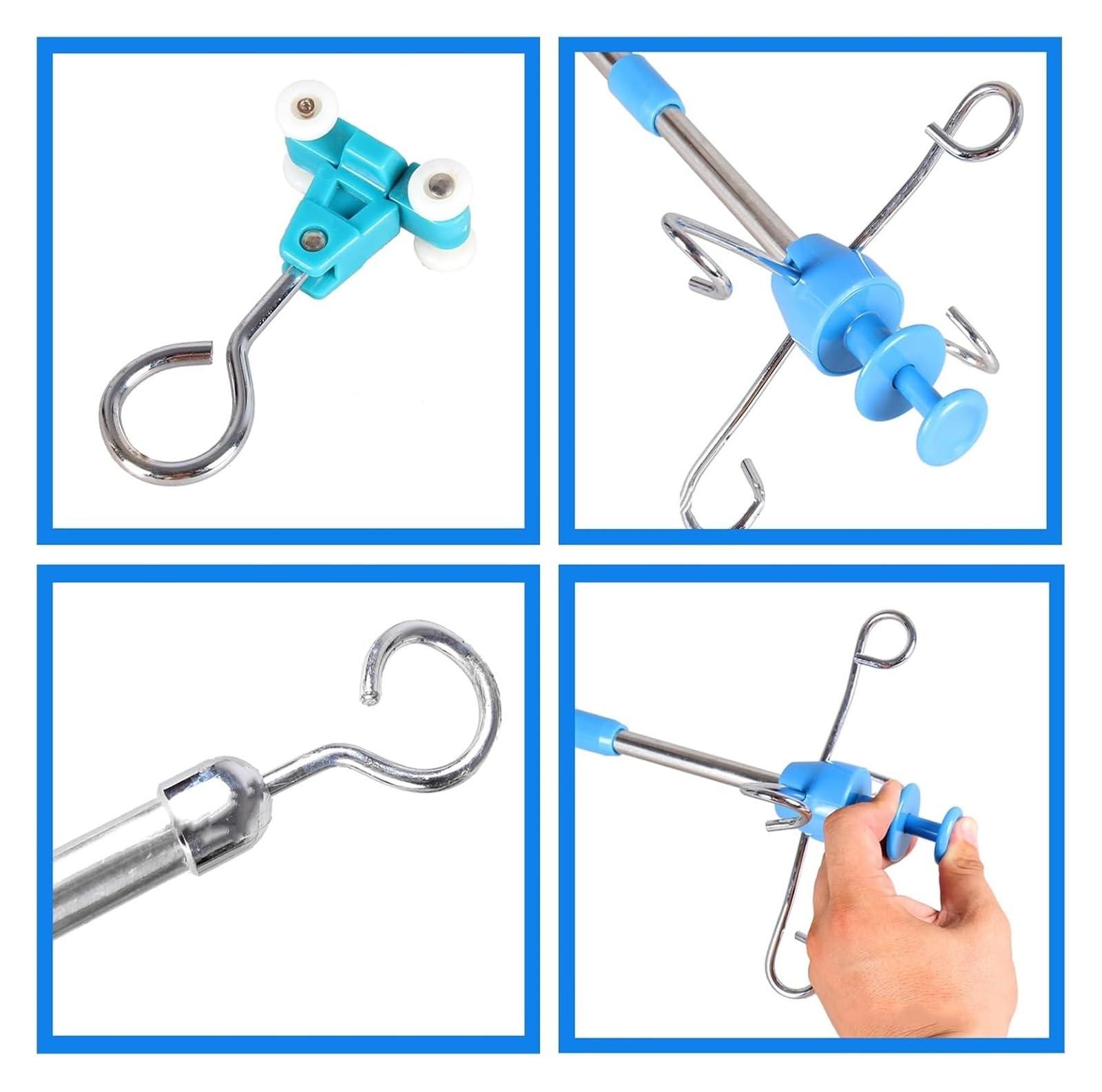 FreshCart Basics IV Pole,IV Pole with Wheels Adjustable IV Stand Medical IV Poles TelescopingStainless Steel IV Stand(Gray1,100 cm Track)