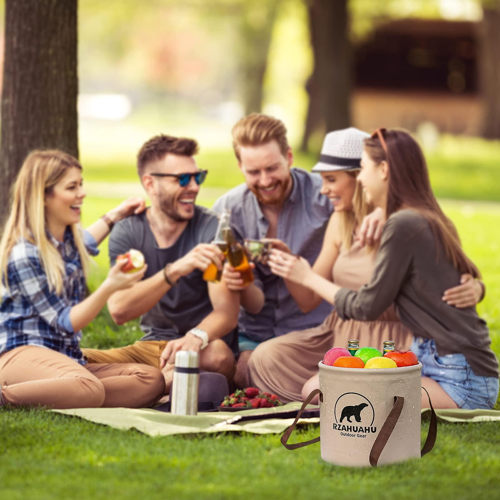 HUIOP HUIOP collapsible bucket, 18L/25L Collapsible Bucket Outdoor Folding PVC Water Bucket Basin Water Container for Camping Hiking Fishing Gardening Car Washing,folding water bucket