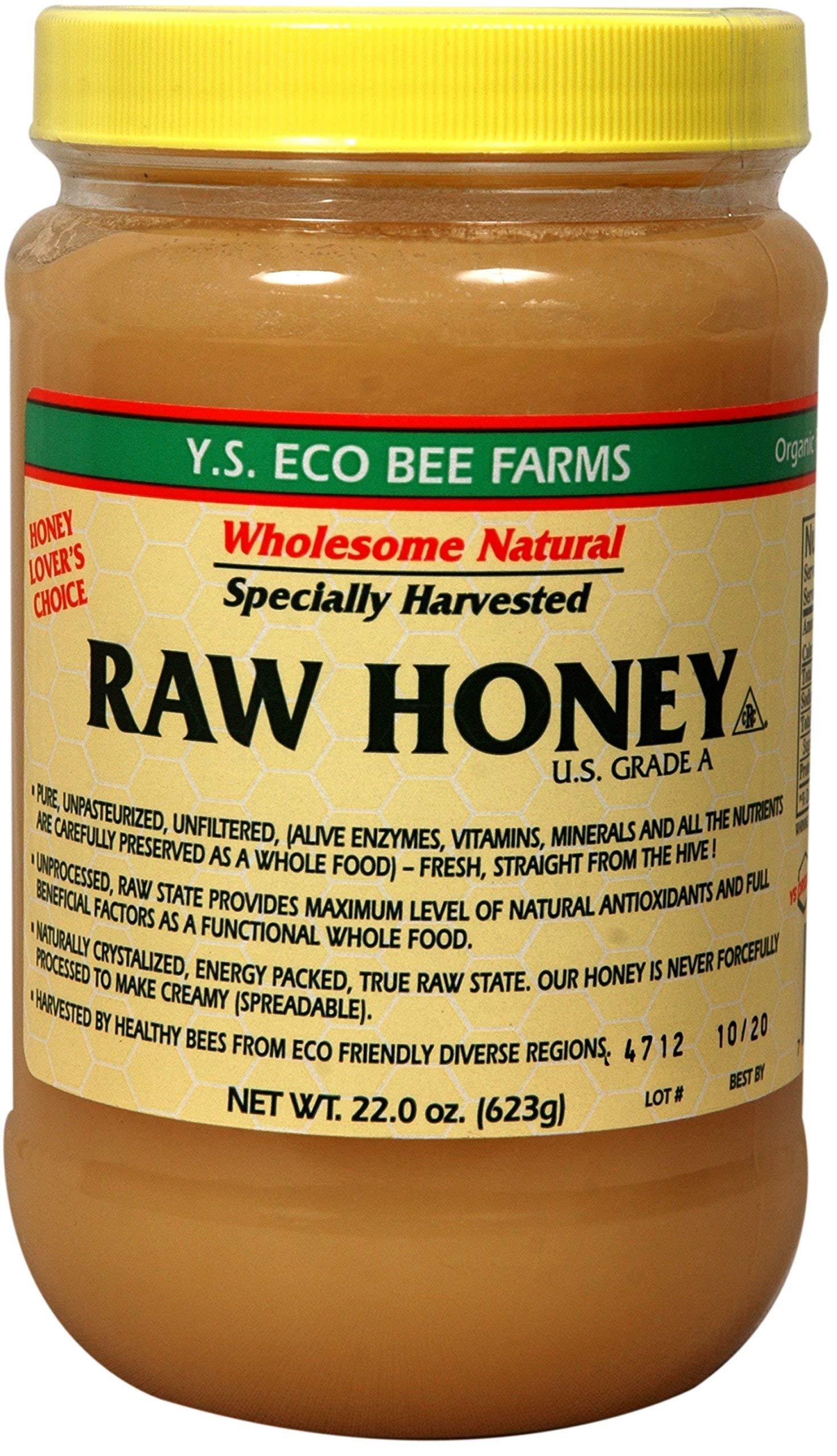 YS Organic Bee Farms Y.S Eco Bee Farms Raw Honey USA Grade A.-22oz (623 gm)