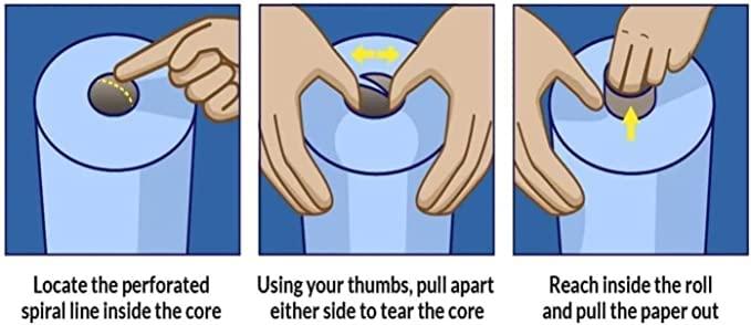 BARGAIN FACTORY Bargain Factory Blue CENTREFEED Rolls 2 PLY 24 Pack Paper Towels Hand Towel Tissue Premium Quality Wall Mounted Lockable Rolls 100m