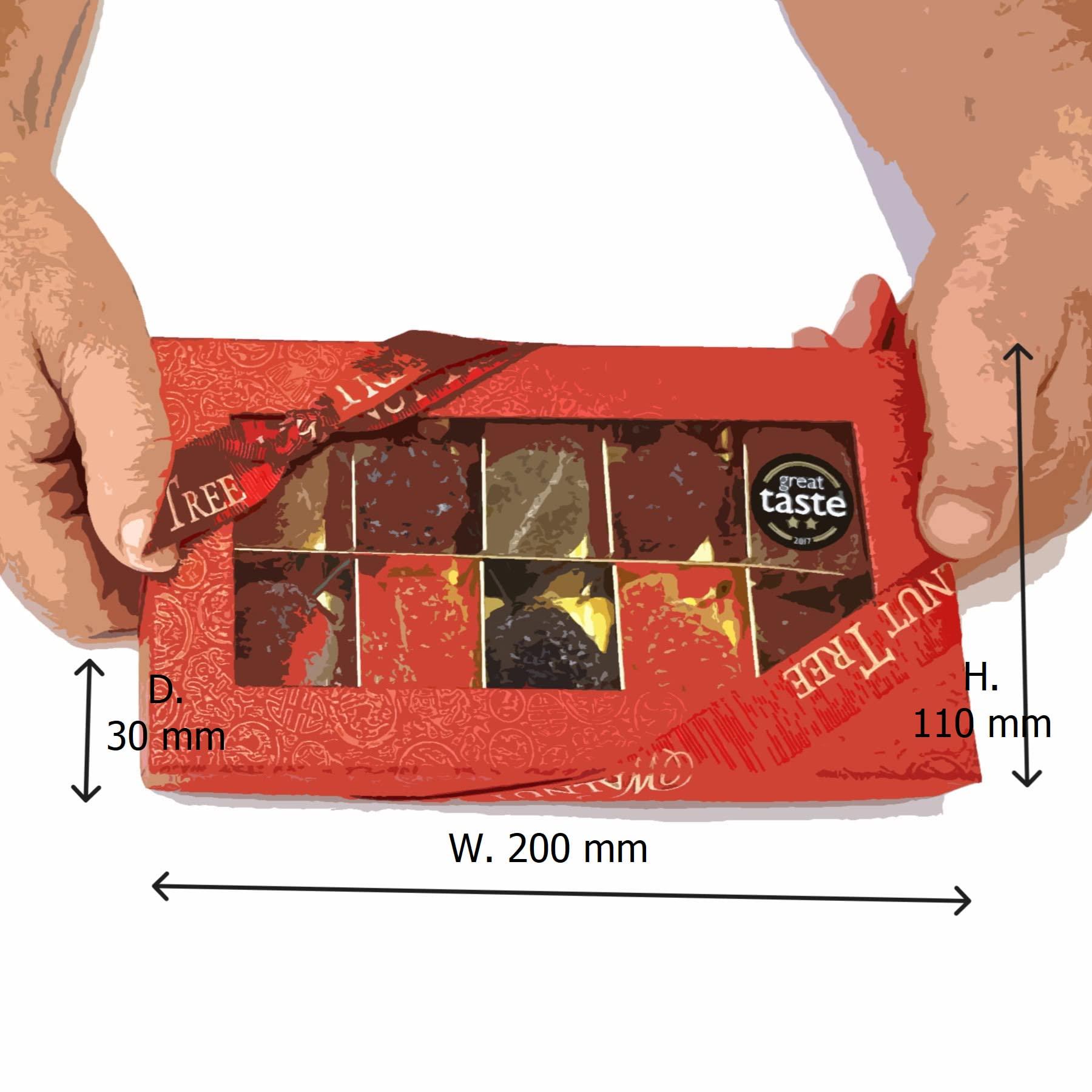 Walnut Tree Walnut Tree | Medium Glaced Fruits Gift Box | Candied Apricot, Apples, Pears, Cherries & Pineapple | Suitable for Vegan, Vegetarian, Halal & Gluten Free Diets | 190g Pack