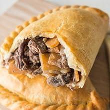 Cornish Hampers & Gifts The Cornish Hamper Pasty/Tea Hamper 4 Person Deluxe Tea Set Hamper Gifts Inc Fresh Scones, Tea, Jam, 2x Roddas Clotted Cream & 4x Fresh Cornish Pasies Elegant Packaging