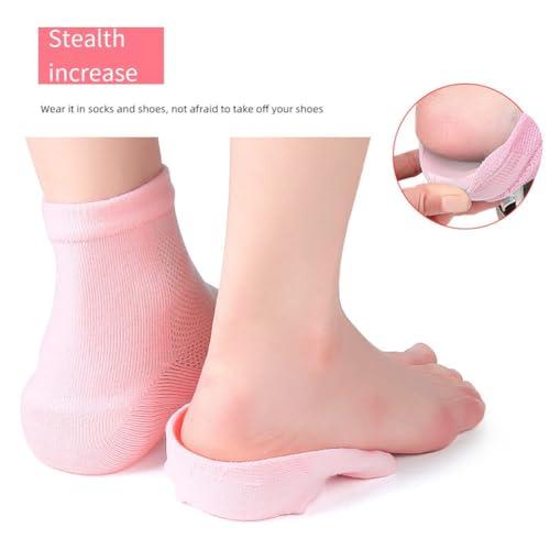 Sunmeit Sunmeit 1 Pair Invisible Cave Socks Gel Heel Protection Orthopaedic Valve Support Insoles Insole Unisex Pink