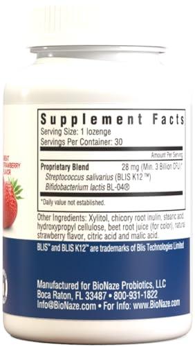 Bionaze Probiotics Bionaze Oral Sinus Probiotic w/BLIS K12 & BL-04 for Sinus, Throat, Ear, Nose, Mouth, Teeth and Gums. Clinically Proven Strains to Improve Overall Health and Breath (2 Pack)