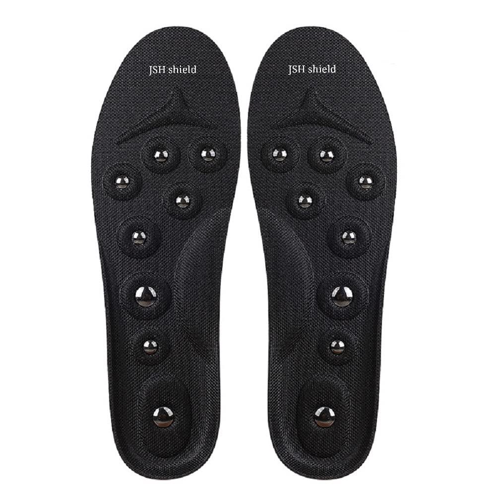 JSHshield Magnetic Insoles for Plantar Fasciitis Foot Pain Relief Acupuncture Points Massage Pads Breathable Cure Foot Odor Orthotic Shoe Inserts Shoe-pad Foot for Men Women Foot Care S