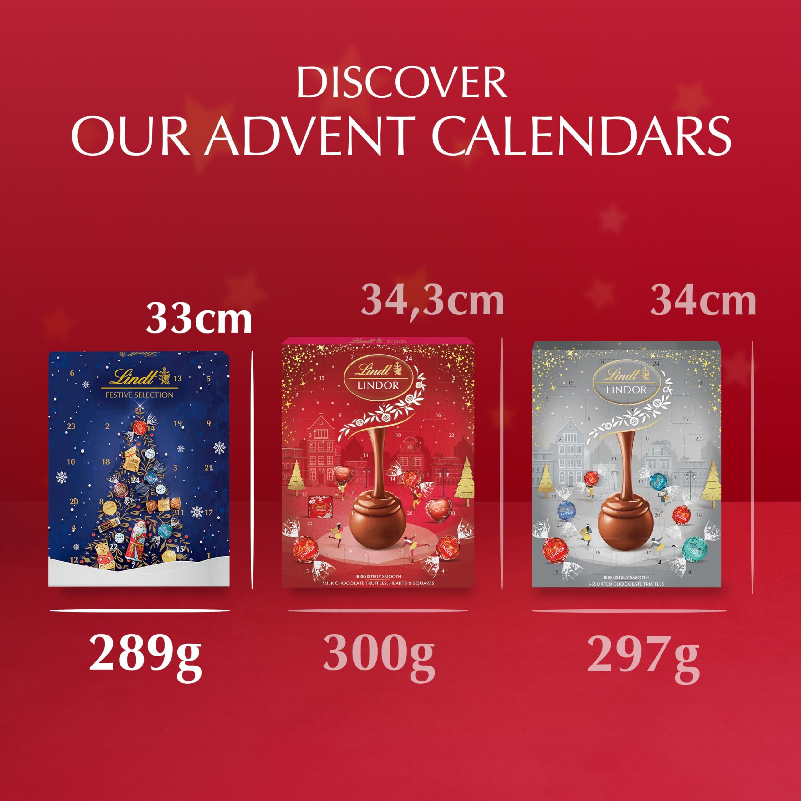 Lindt Lindt Festive Selection Advent Calendar 2024 | Large 289 g | A Selection of 24 Lindt Chocolate festive favourites for Him and Her | For Adults and Kids