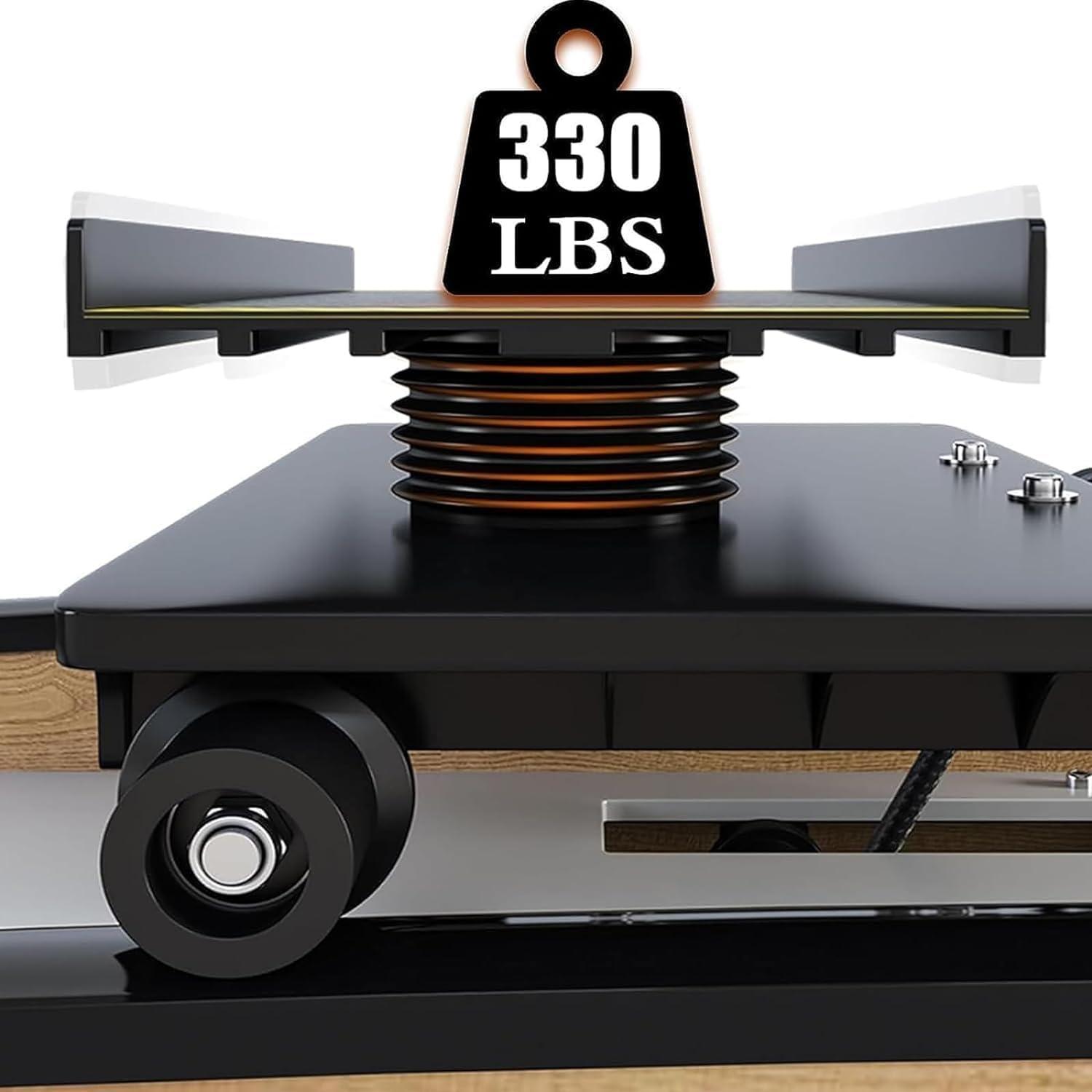 HDCCDM HDCCDM Ski Fitness Machine, Home Fitness Balance Board with Cane, Freely Adjustable Resistance 0-100KG, Strength and Balance Training Tool Set, Suitable for Waist, Abdomen and Legs