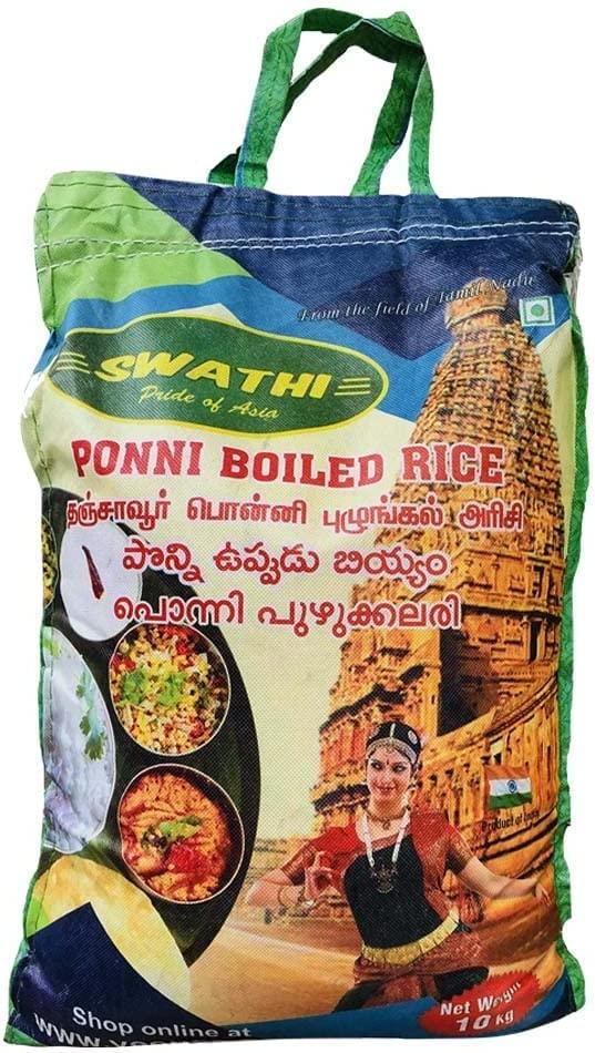 veenas Swathi Ponni Boiled Rice | High Fibre | High Protein | Natural | Indian Origin | Gluten Friendly | High Premium Quality |10kg