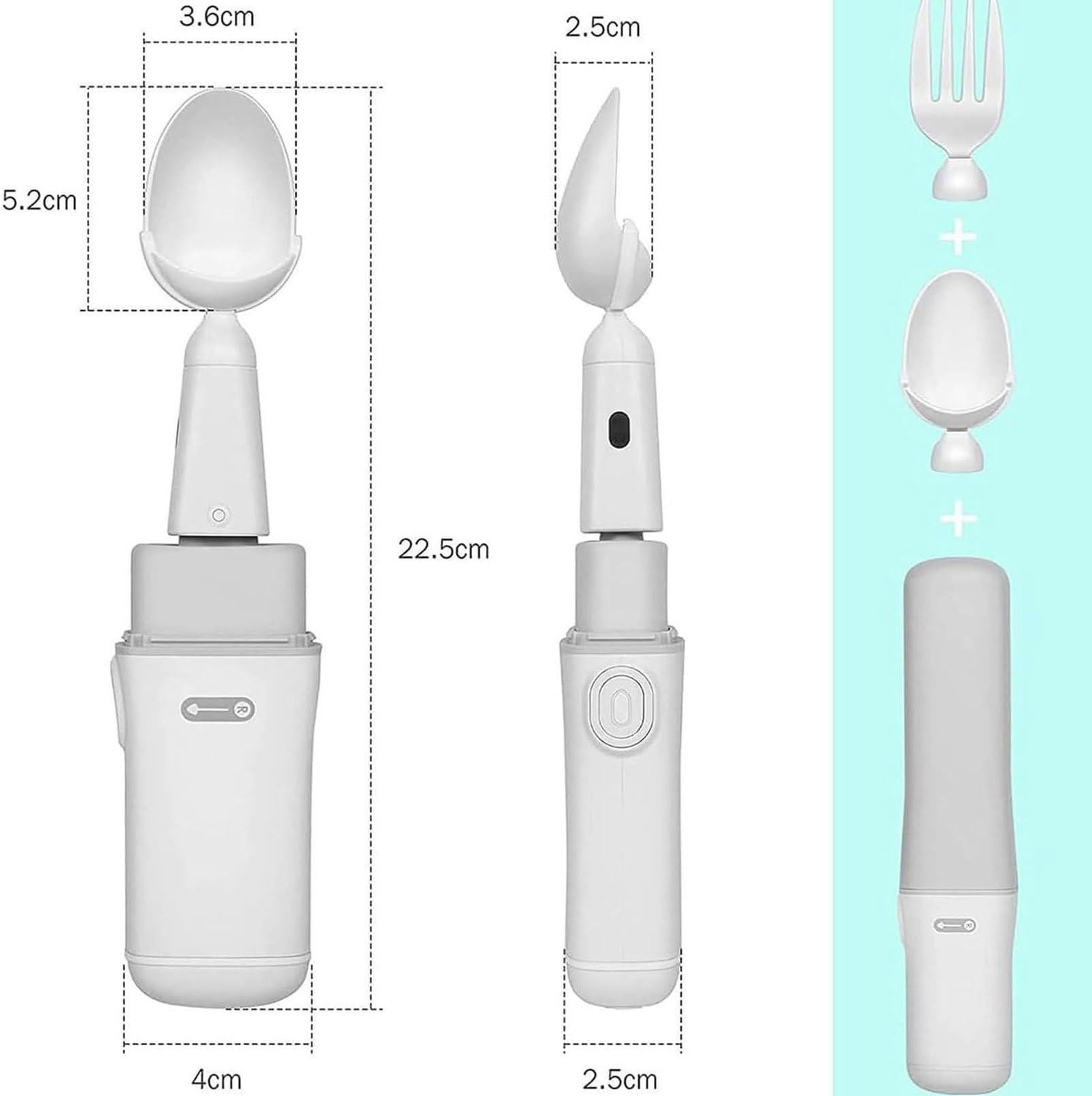 FreshCart Basics Tremor Spoon for Parkinson Patients - Self Stabilizing Adaptive Spoon for Elderly with Arthritis - Smart Spoon for Parkinson's and Tremors