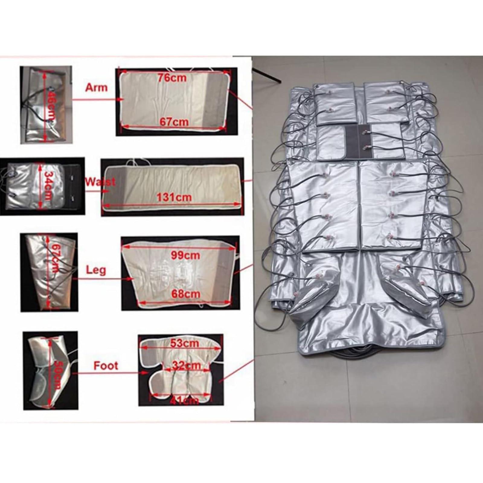 LSBHPPD Air Pressure Massage Physiotherapy Air Compression Detoxification Air Wave Therapy Instrument Beauty Slimming Instrumen Full Body Massager,Black