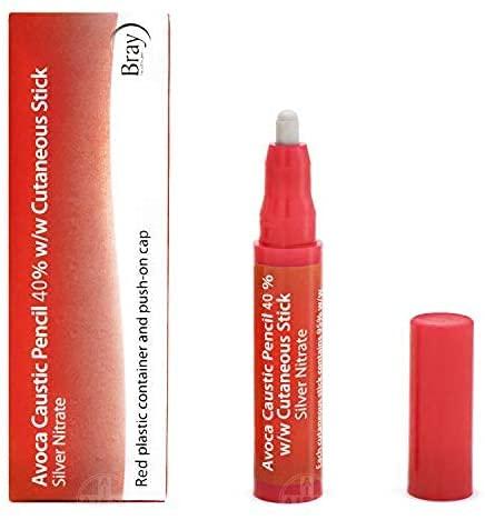 AIESI Avoca 40% Silver Caustic Pencil for Removal of Warts and Textiles 2 Pieces