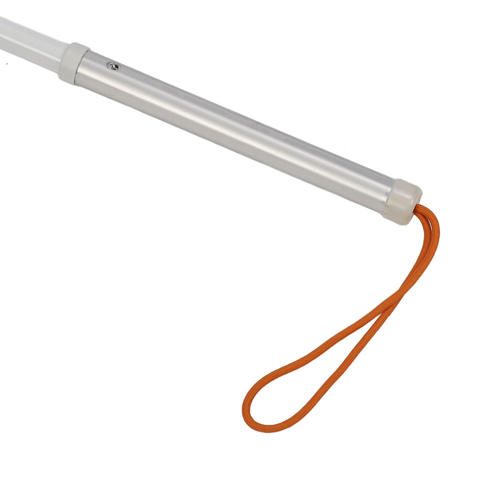 Dpofirs White Blind Cane, Walking Canes, Blind People Gadgets, Telescopic Blind Walking Stick, Anti Slip Shockproof Blind Reflective Guide Cane with Storage Bag