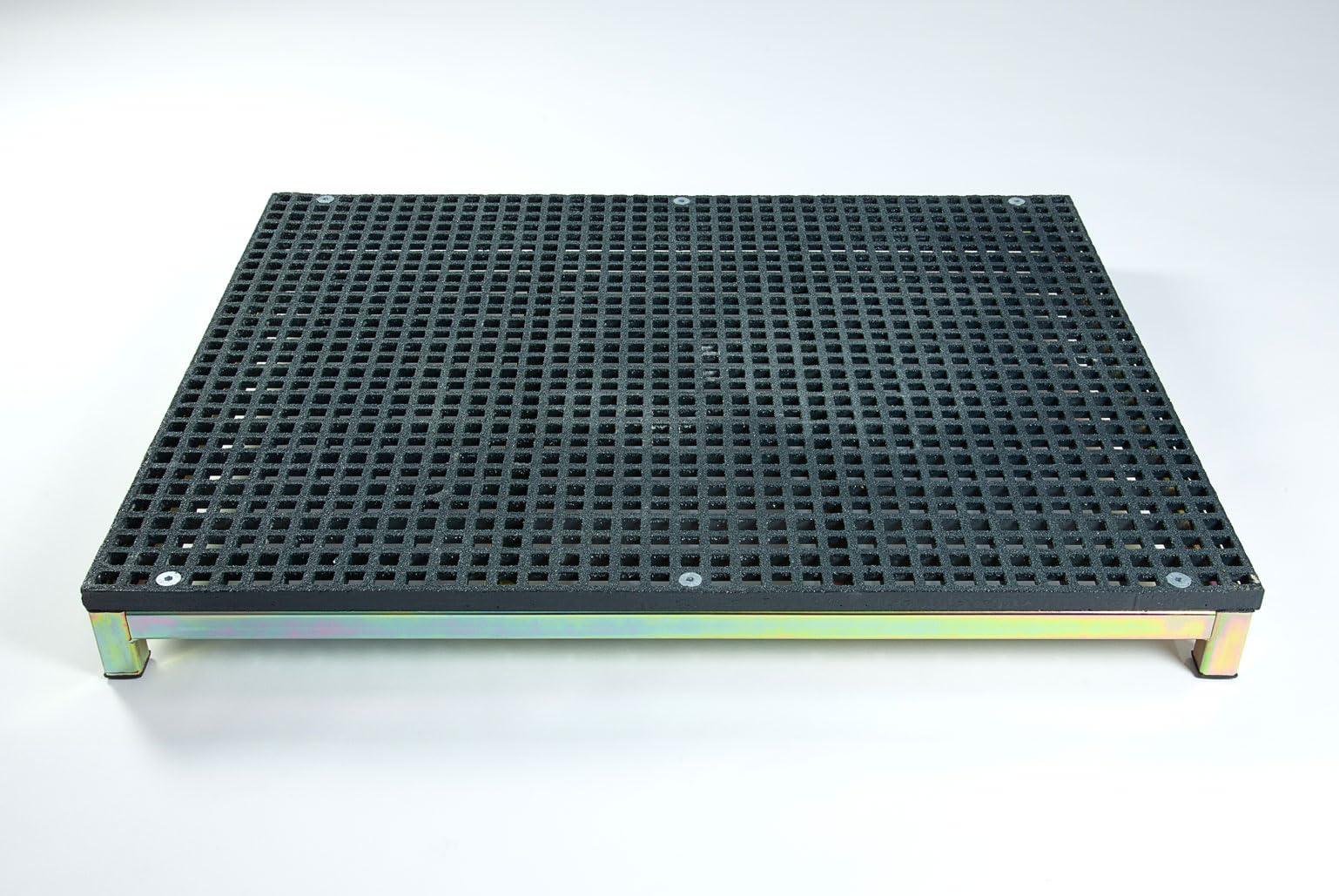 The Ramp People The Ramp People Half Step - Adjustable Mobility Step 80mm - 120mm GRP Slip Resistant 300kg Capacity Aluminium (Large (760mm x 610mm))