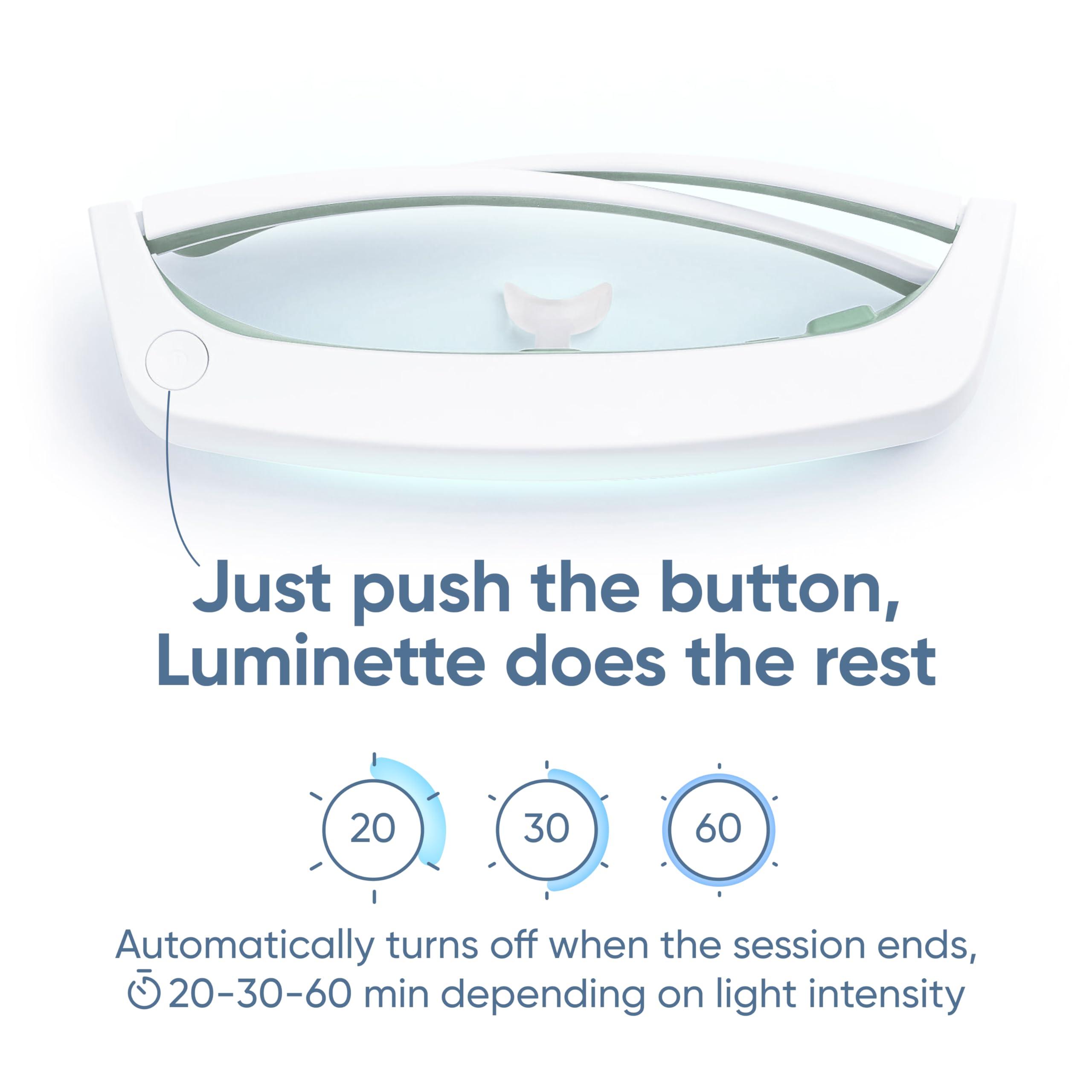 luminette Luminette 3 Light Therapy Glasses - Wearable Light Therapy Lamp - Blue Enriched White LED Sun Lamp - Natural Relief for Sleep Problems & Jet Lag (Green)