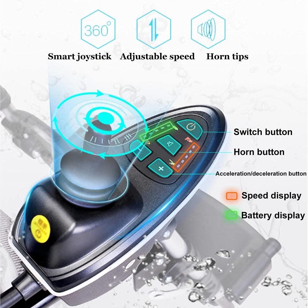 JCPYX Electric Wheel Folding and Lightweight Portable Power Heavy Duty Powerful Dual Motor Compact Mobility Aid Wheel with Headrest Suitable for Elderly and Disabled