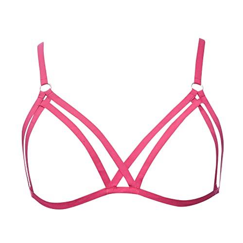 WWricotta WWricotta Bundle Bound Hollow Fashion Adjustable Sexy Underwear for Women plus Size Lingerie Hot Pink