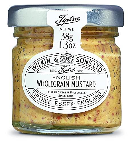 Wilkin & Sons Wilkin & Sons Tiptree English Wholegrain Mustard, Large Case / 72 pack of 38g Mini Glass Jar Portion Pots