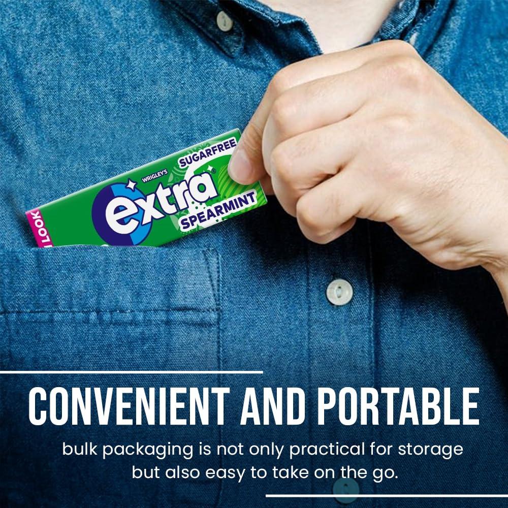VR ANGLE Extra Chewing Gum 10 x Sugar Free Selection Fresh Bulk box All Mix Flavours - Peppermint, Watermelon, Strawberry, Ice, Apple, White, Cool Breeze, Bubblemint, Blueberry, Spearmint Sold by VR Angle
