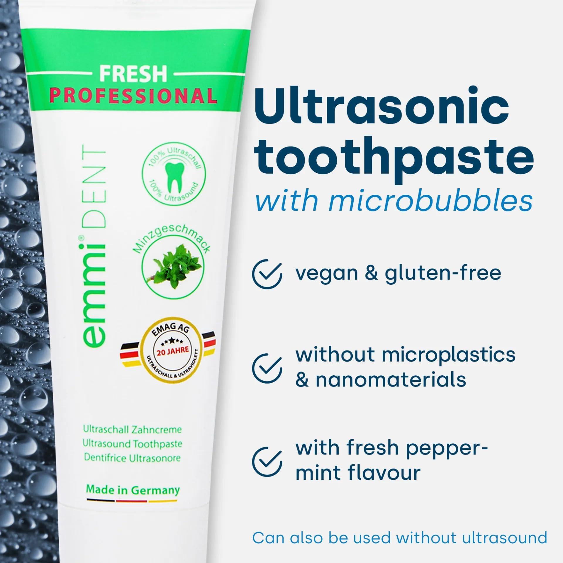 Emmi-dent emmi-dent Platinum Electric Ultrasonic Toothbrush | Gentle & Effective Cleaning | Ideal for Sensitive Teeth & Gums | Rechargeable Smart Care Toothbrush | No Scrubbing | Up to 15 Days Battery Life