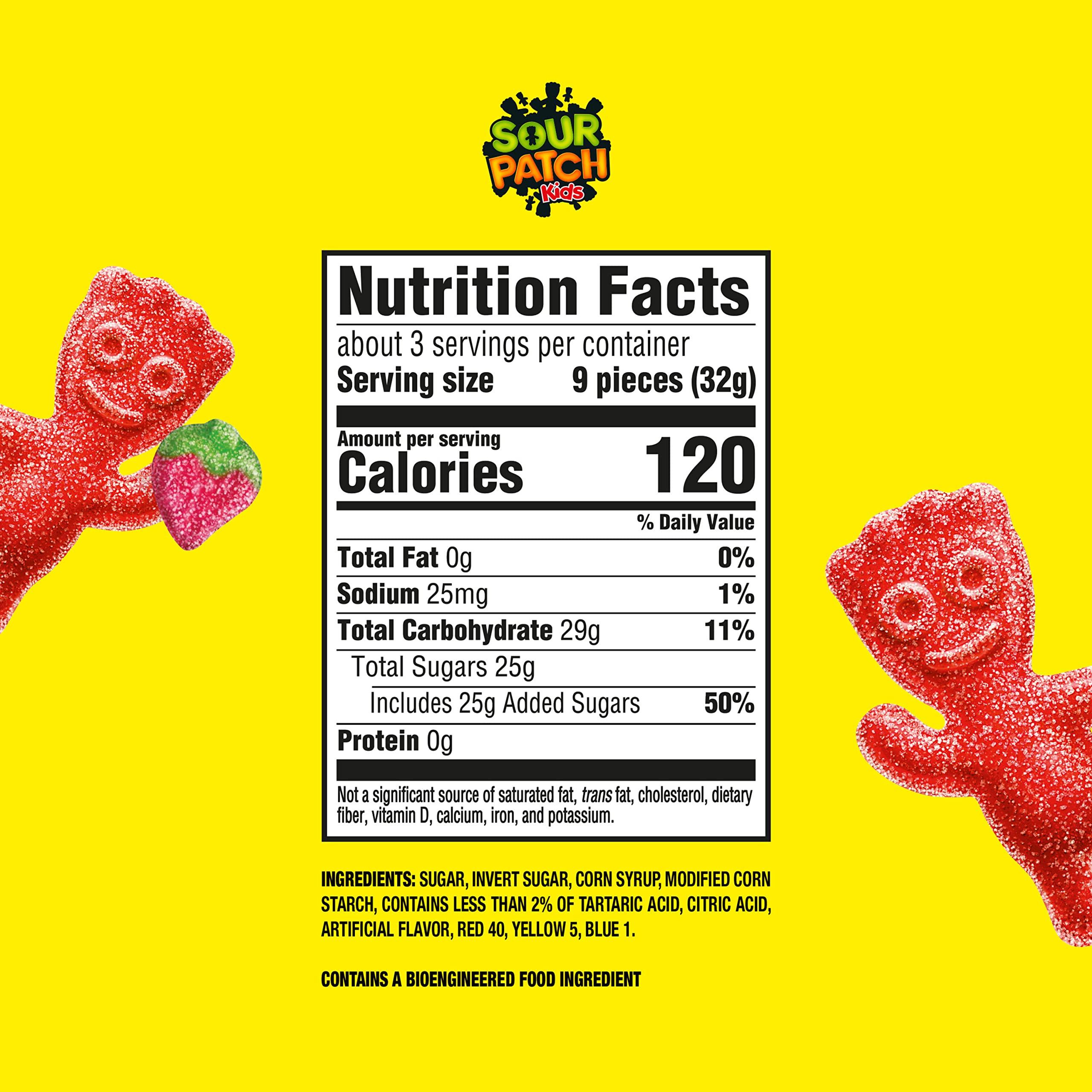 Sour Patch Kids SOUR PATCH KIDS Strawberry Soft and Chewy Candy, 12-3.6 oz Bags