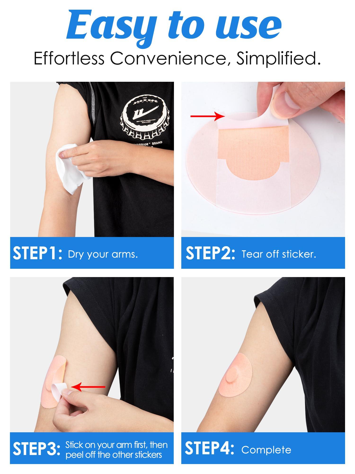 YOUSHARES 20 Packs Freestyle Libre 2 Sensor Cover - Waterproof Adhesive Patches for Freestyle Libre Sensor, Libre 2 Sensor Patches by YOUSHARES (Beige)