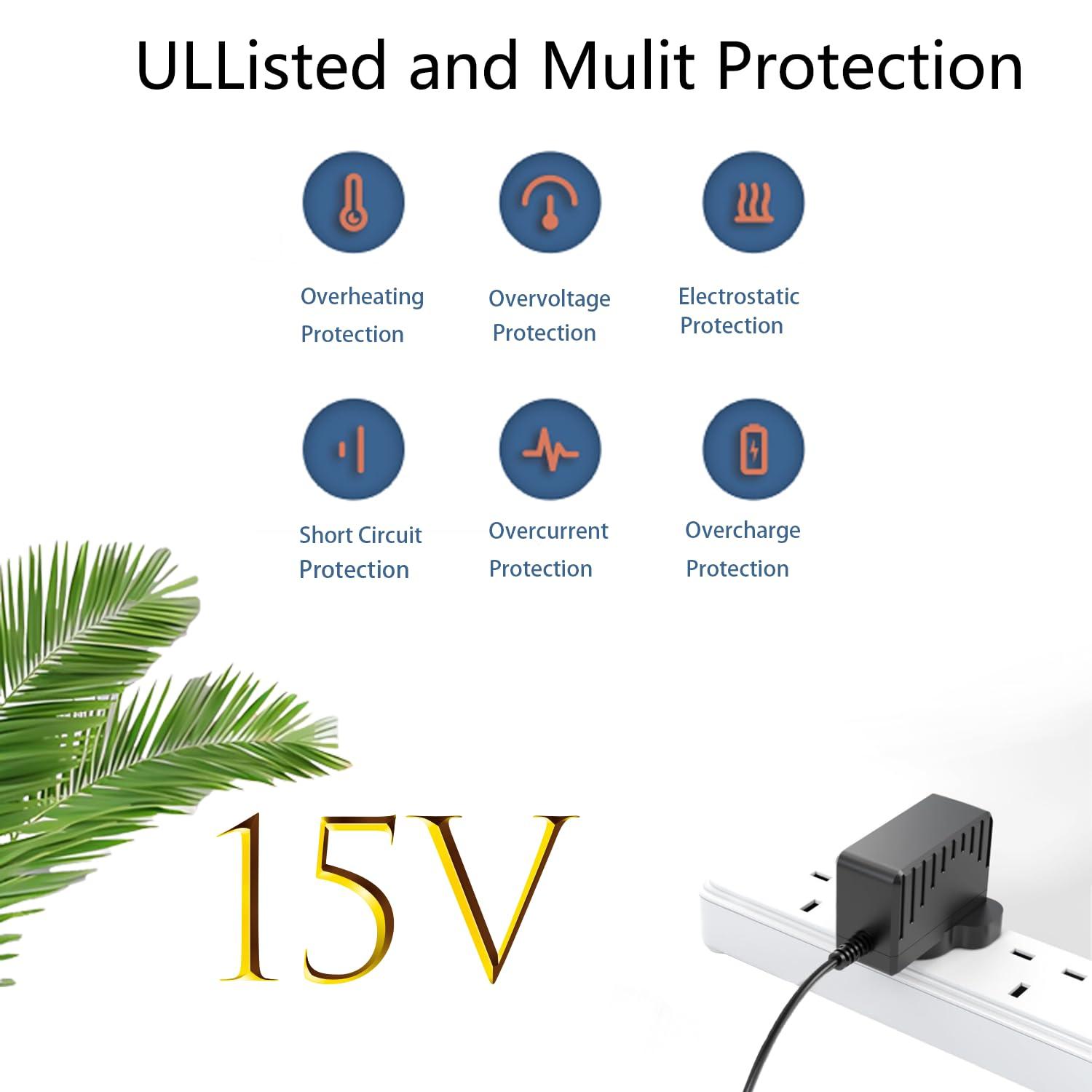 LIANSUM 15V Charger Fit for HQ8505 Philips Shaver Charger for 5000 7000 Series Razor Power Cord,Beard Trimmer BT5502,BT9810,S3333,S3233,S1332,MG7750,MG7790 Electric Razor Aquatouch Power Lead