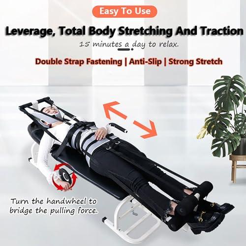 RVUEM RVUEM Massage Traction Bed, Body Stretching Table, Cervical Spine Stretching Device, Massage Bed Device, Massage Bed Table, Cervical Spine Lumbar Traction,Bed W:38cm,003