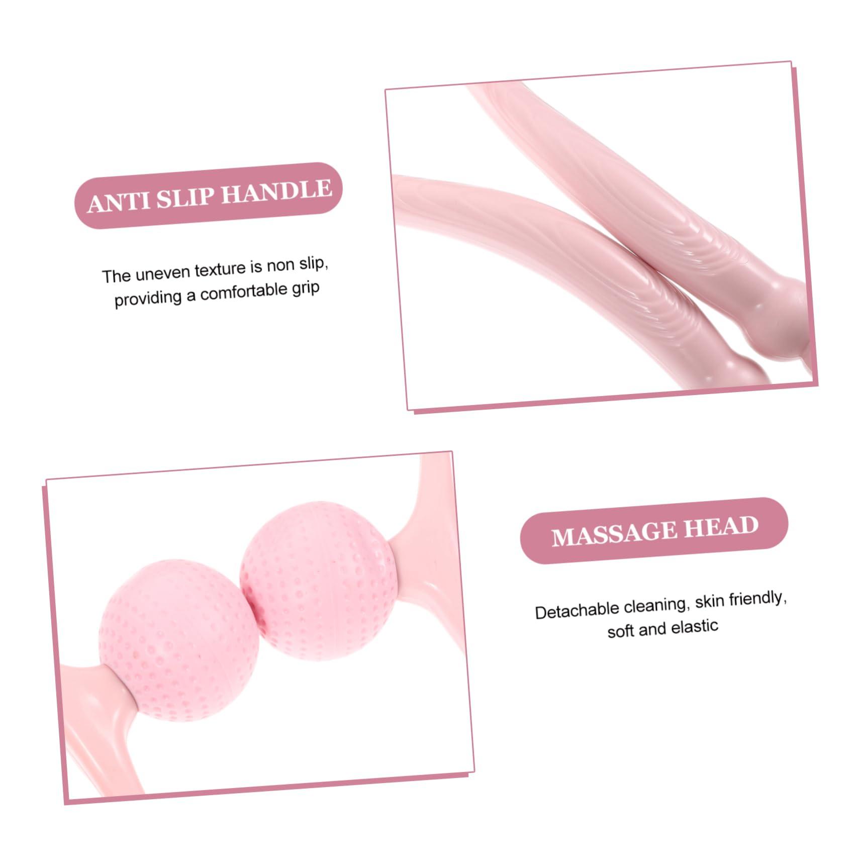 FRCOLOR FRCOLOR Muscle Soreness Gluing Full Body Massager Hand Massager Neck Massager Fleab Tool Kneading Massager Shoulder Massager Cervical Spine Scroll Wheel Small Artifact Pink