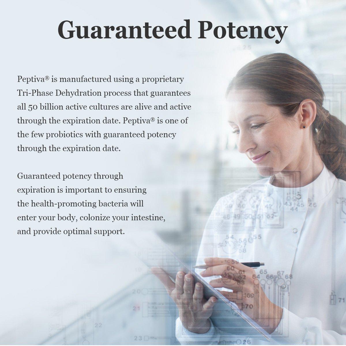 Peptiva Peptiva Advanced 50 Billion CFU Probiotic - Digestive Relief - Clinically Validated, Premium Probiotic