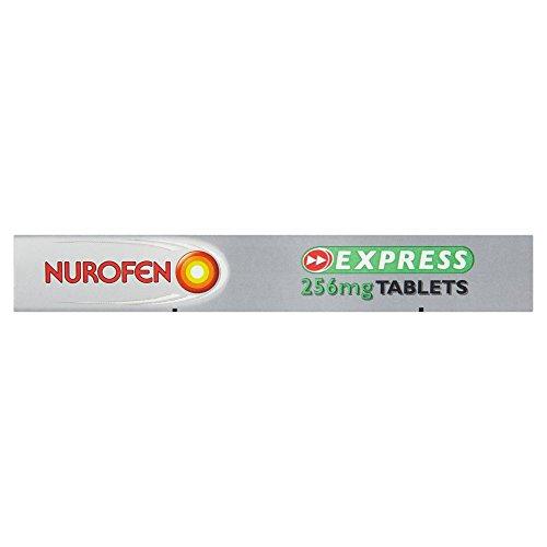 Nurofen Nurofen Express Ibuprofen 256mg, 16 Tablets - Pain, Sinus, Migraine, Headache, Toothache Relief, Long Lasting Cold & Flu Solution