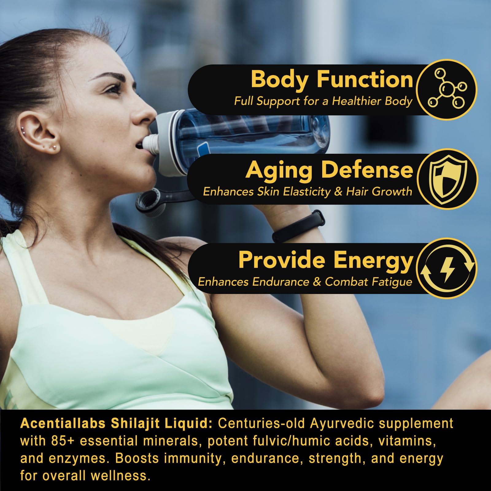 APCKFLEE 60ML Shilajit Liquid Drops, High Strength Himilayan Shalajit Resin, 100% Pure Shilajit with Fulvic Acid and Minerals, Strength & Stamina Booster for Men and Women