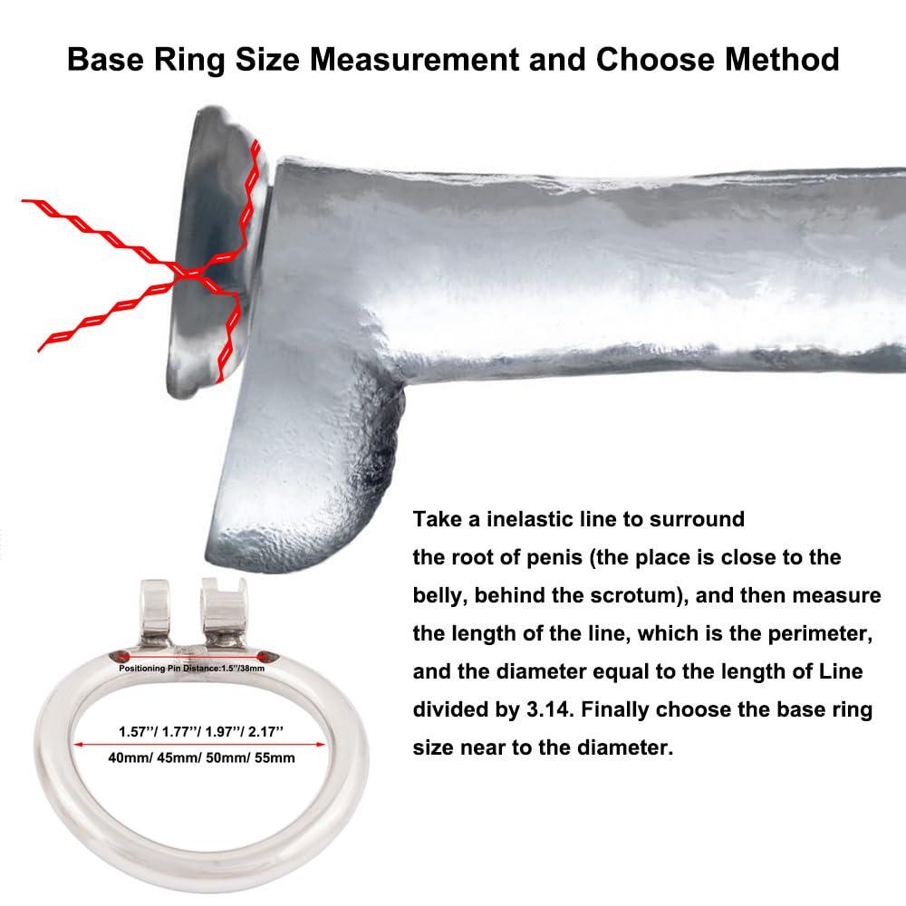 TERNENCE TERNENCE Stainless Steel Small Male Chastity Device Ergonomic Design Cock Cage S250 (1.97 inch / 50mm)