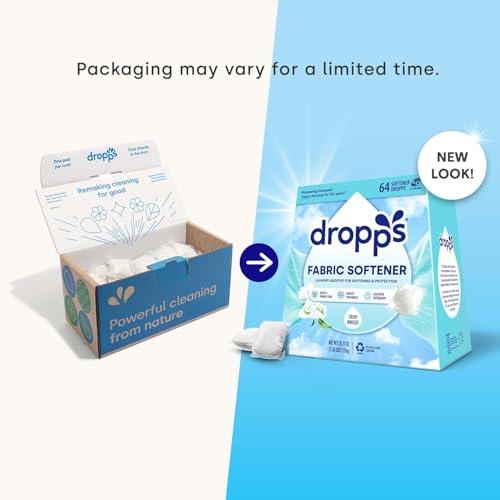 dropps Dropps Scent Booster Pods with Fabric Softener, Clean Scent, Natural, Eco Friendly, Plastic Free, 64 Count
