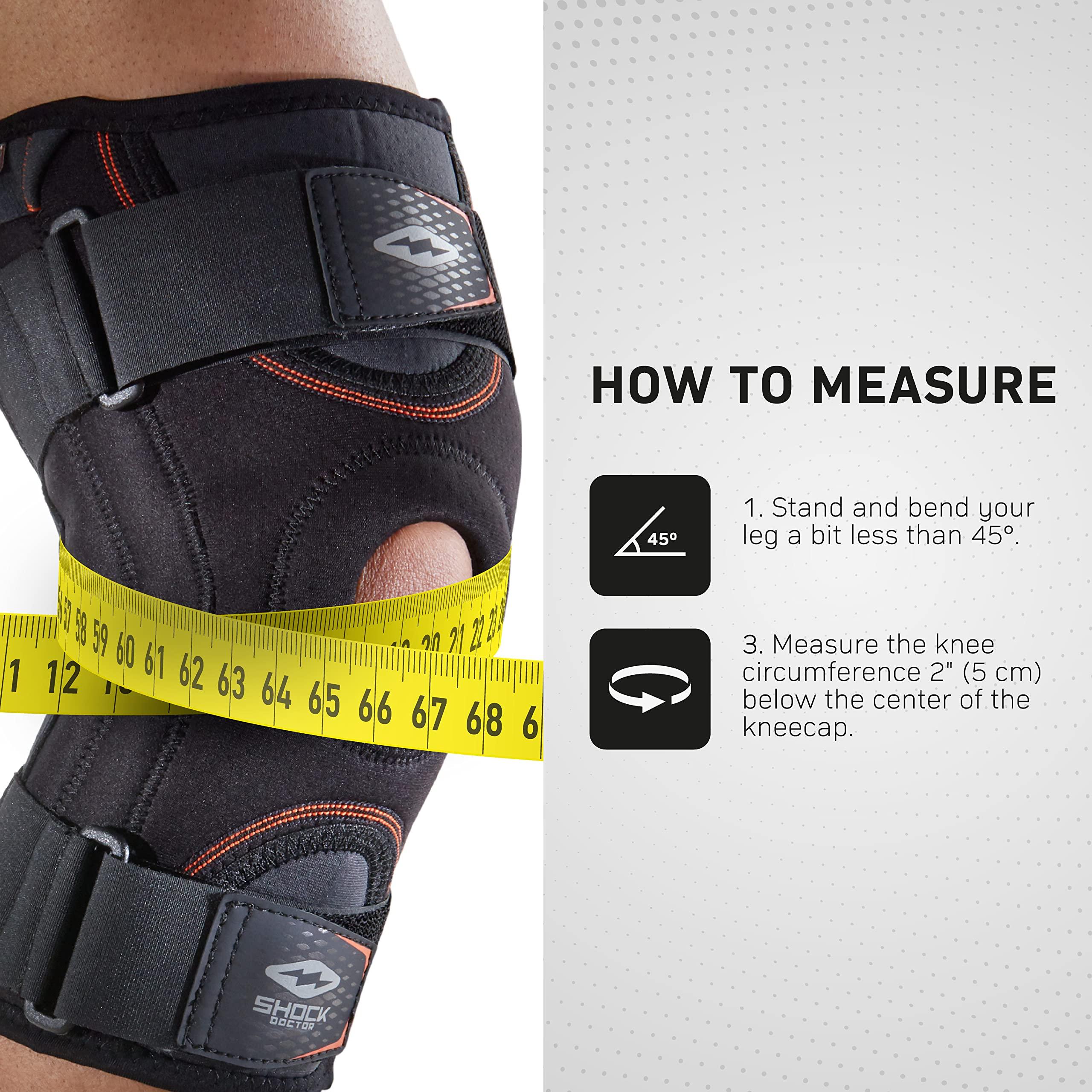 Shock Doctor Shock Doctor - Meniscus and Ligament Knee Brace - M - Sports Knee Brace - Knee Protection - Prevents Injuries and Relieves Pain - Secure Support - Crossfit Knee Braces - (870)