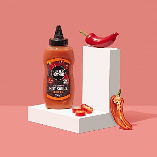 Hunter & Gather Hunter & Gather Unsweetened Hot Sauce | 2 x 350g Hot Sriracha Sauce Keto, Paleo, Low Carb & Vegan Friendly | Free from Added Sugar & Sweeteners