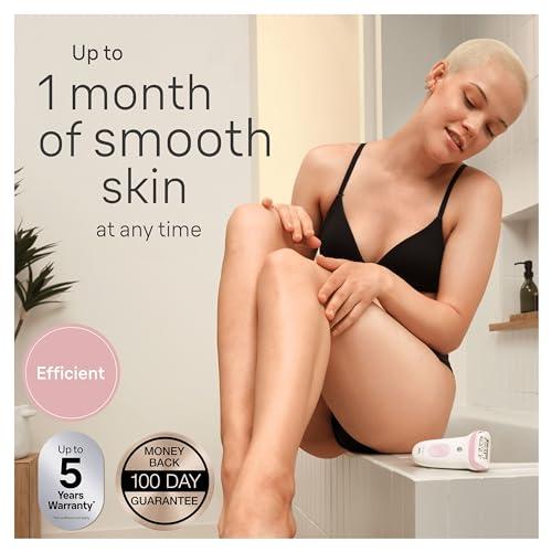 Braun Braun Silk-pil 7 Epilator with Wide Head for Easy Hair Removal, Braun Epilator for Women, Wet & Dry, Lasting Smooth Skin, Bikini Trimmer Women, 7-210, White/Flamingo