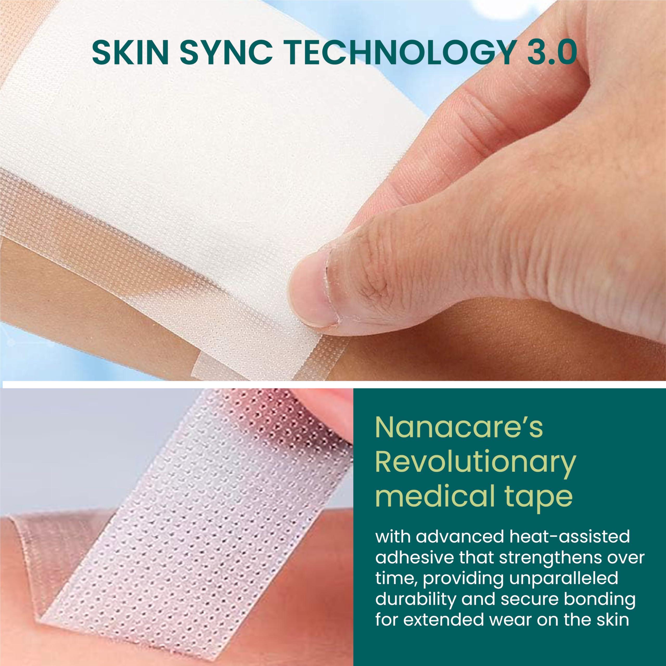 NanaCare NanaCare Hypoallergenic Transparent Surgical Tape 1.25cm x 9.1m | 6 Rolls Transporous Surgical Tape| Medical Tape for Skin, Dressings and Face | First Aid Tape Suitable for Sensitive Skin