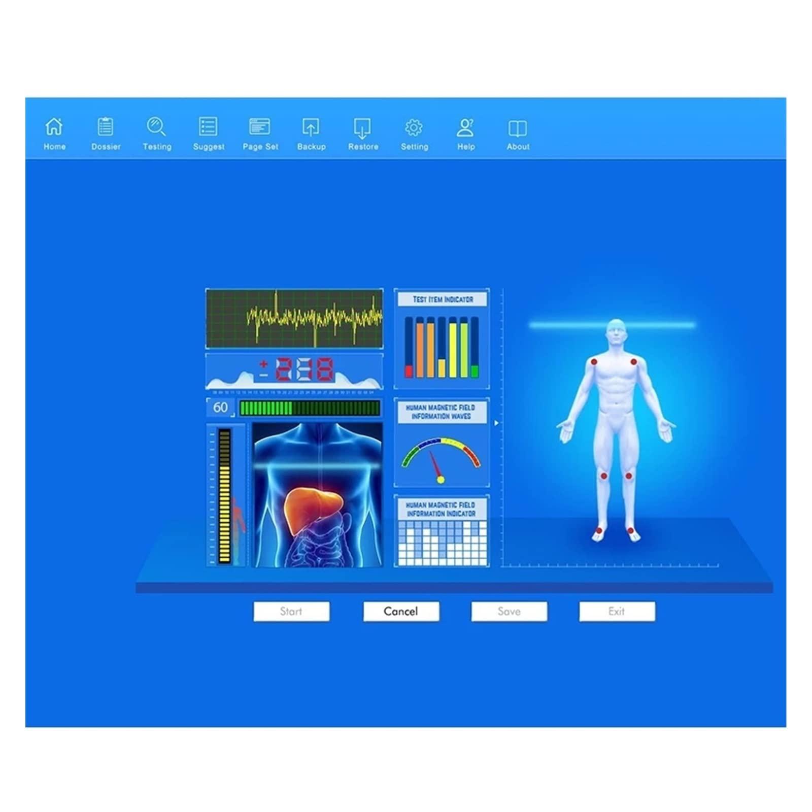 FreshCart Basics Bio Resonance Machine Quantum Therapy Sub-health Analyzer - 3 In 1 Magnetic Resonance Health Body Analysis with 54 Reports - Bioresonance Technology for Balanced Health and Wellness