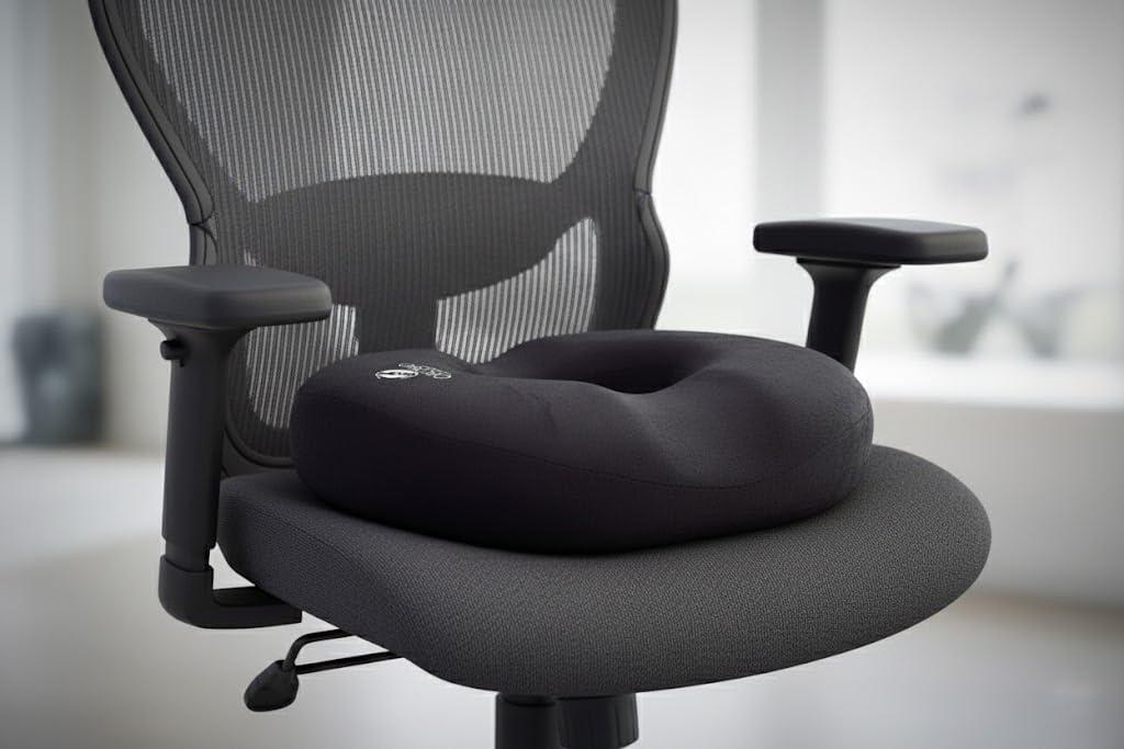 ORTHOLOGICS ORTHOLOGICS Memory Foam Ring Doughnut Donut Cushion Seat Piles Haemorrhoids Pregnancy Support Pillow Coccyx Pain, Suitable For Wheelchair, Car Seat, Home Or Office OL15