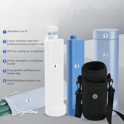 Wisylizv Wisylizv Travel Medication Cooler,Medicine Cooler Box - Travel Medicine Organizer, Diabetic Travel Case for Long Trip, Travel Medicine Kit for Women Men